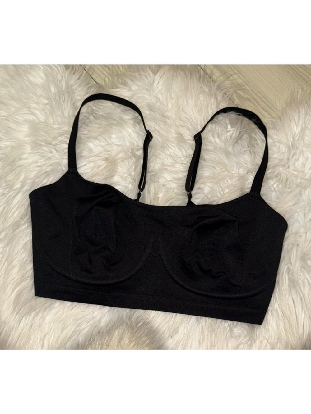 Calvin Klein QF6609 Bonded Flex Unlined Balconette Bra WF Womens XL XLarge Black
